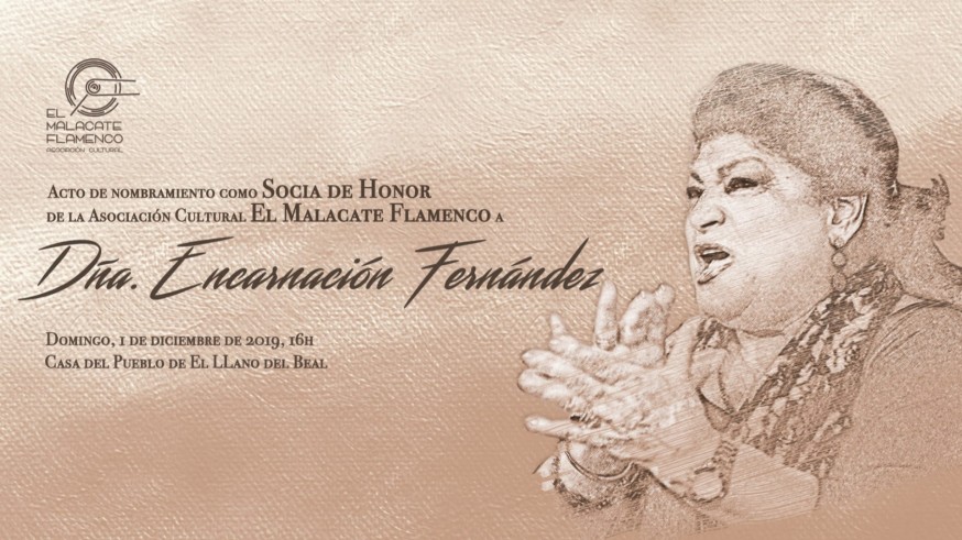 EL ROMPEOLAS. El Malacate Flamenco nombra Socia de Honor a Encarnación Fernández 