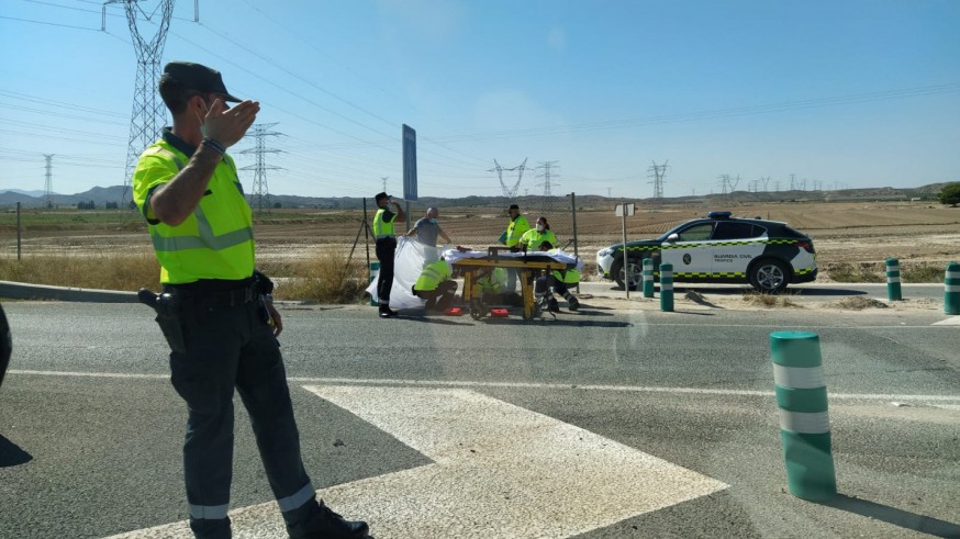Accidente de tráfico múltiple en la A-7 entre Alcantarilla, Murcia y Librilla