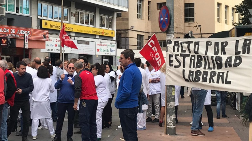 Protesta de los trabajadores de mantenimiento del Morales