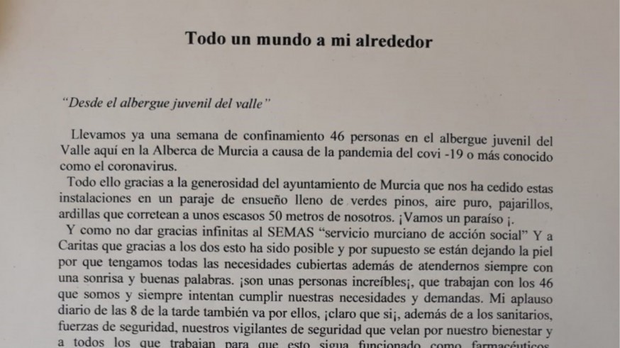 Fragmento de la carta