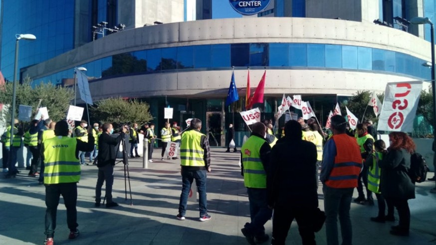 Nueva protesta de los transportistas en Murcia por las condiciones laborales del sector 