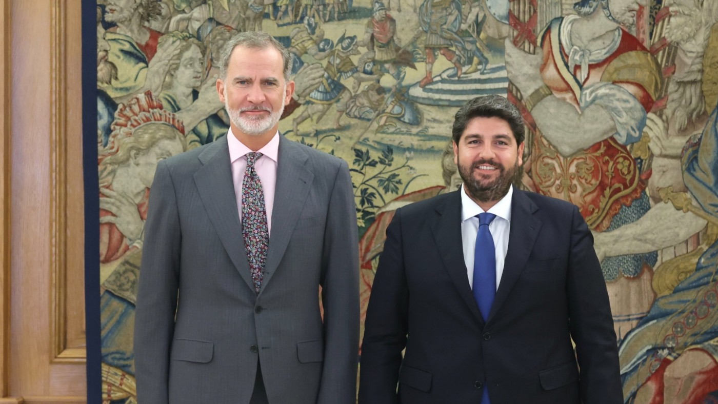 El Rey recibe al presidente de la Región de Murcia, Fernando López Miras