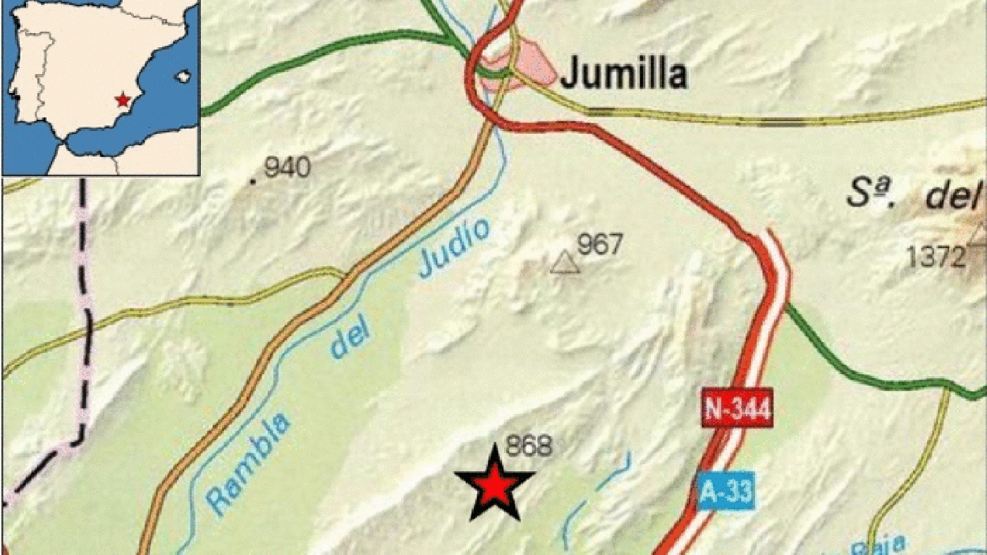 Dos pequeños movimientos sísmicos en Jumilla y Cabo de Palos esta madrugada