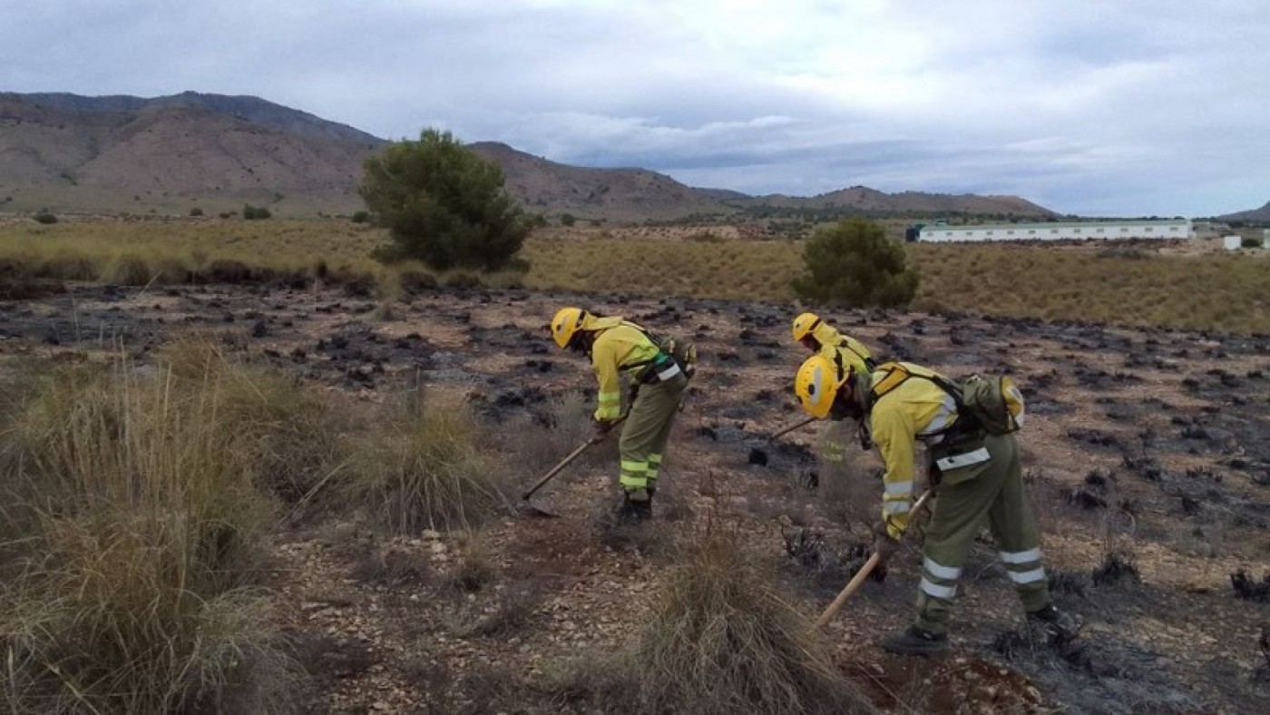 Un incendio forestal en Carrascoy arrasa 6.500 metros de monte bajo