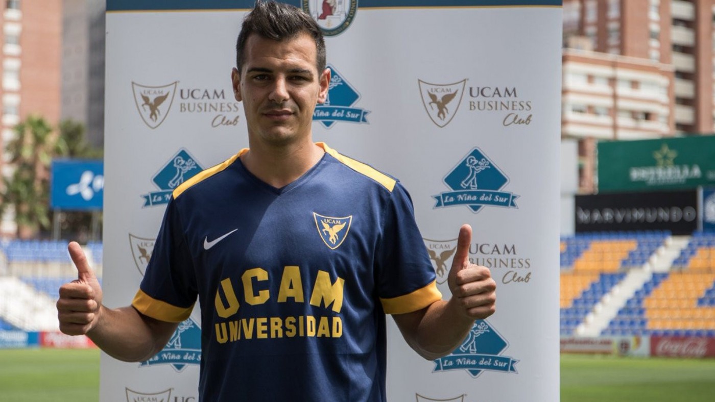 Christian Perales, en su etapa como futbolista del UCAM
