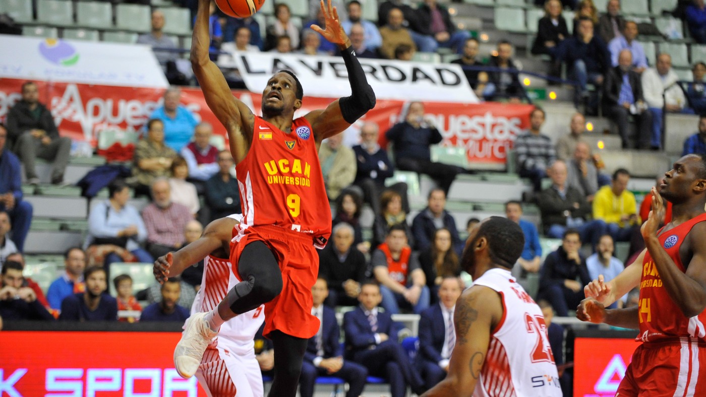 El UCAM CB Murcia perdió por 63-68 ante el Mónaco en la Champions 