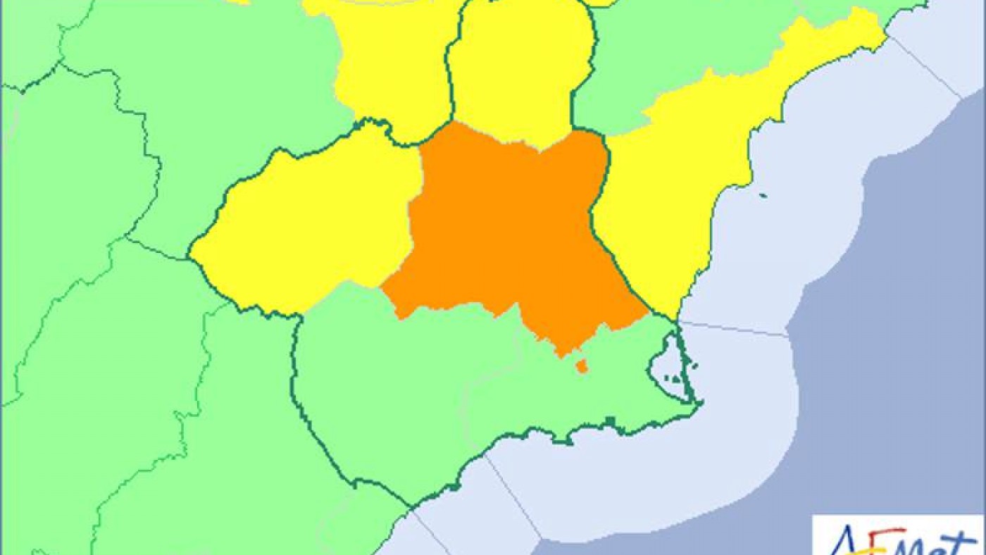Alerta naranja en la Región de Murcia. AEMET