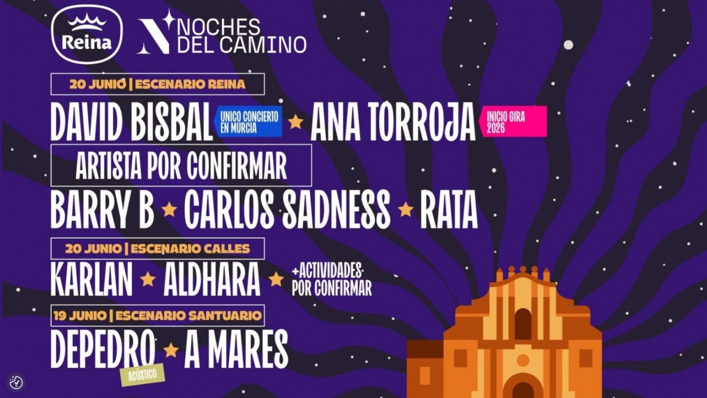 David Bisbal y Ana Torroja encabezan el cartel de la edición 2026 de las Noches del Camino