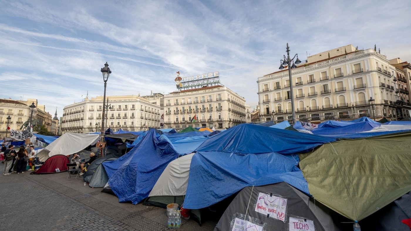 El TSJ de Madrid rechaza nuevamente ordenar el desalojo de acampada en Sol 