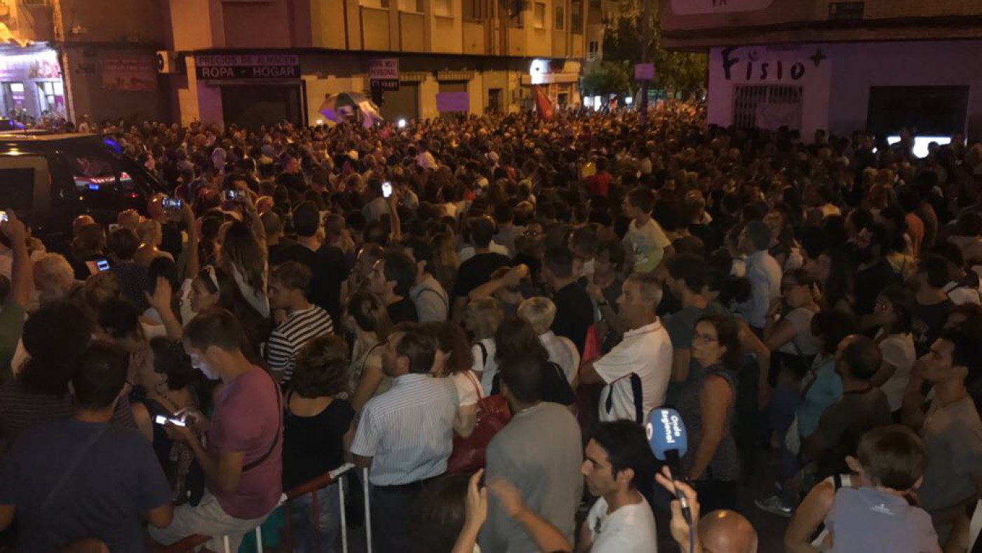 Protesta de este viernes en Santiago el Mayor