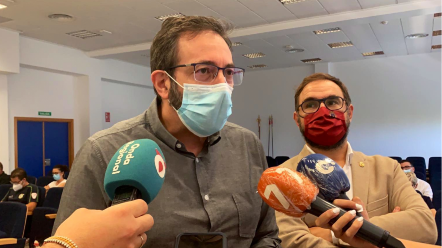 Asensio López junto al alcalde de Lorca