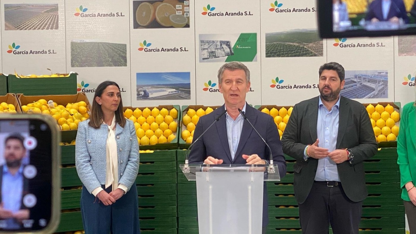 Feijóo anuncia en Murcia una Ley de Fiscalidad Agraria