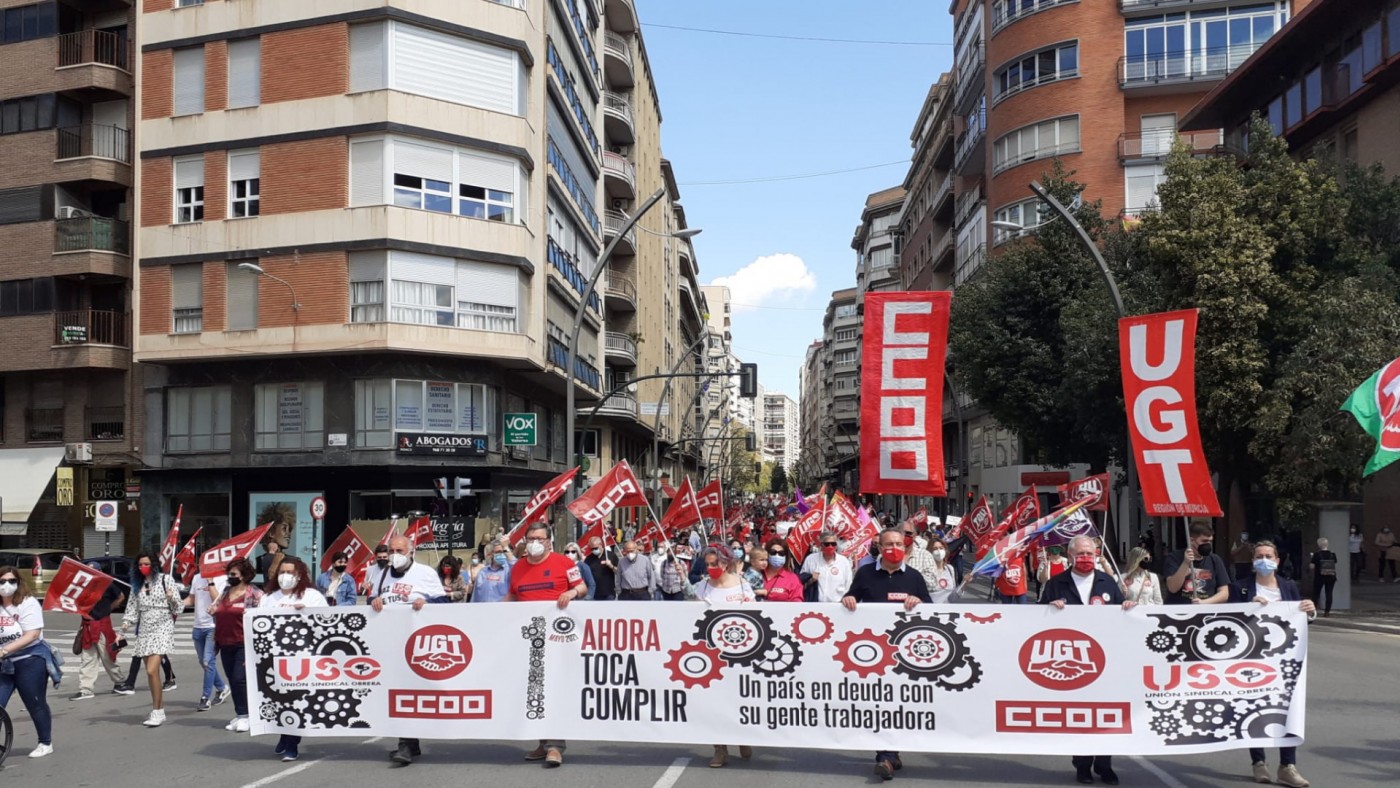 Manifestación Primero de Mayo en Murcia