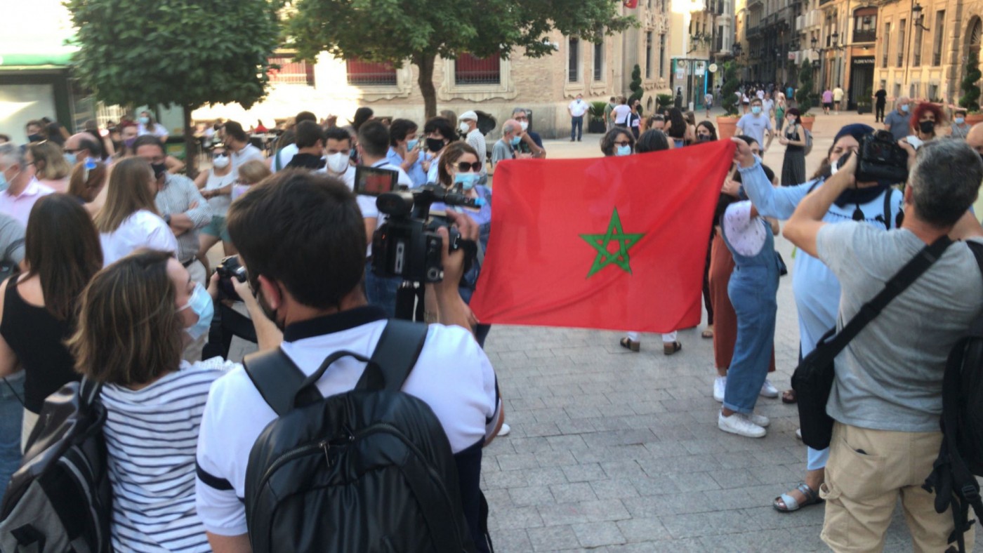 Protesta en Murcia el pasado fin de semana contra la muerte de Younes Bilal en Mazarrón