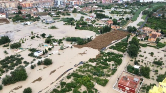 El río Segura inundó la huerta de Molina