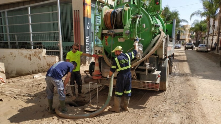 Labores de limpieza en Los Alcázares. Fuente: Ayuntamiento de Los Alcázares