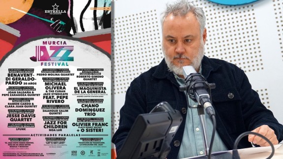 Jota Baeza y cartel del Murcia Jazz Festival 2022