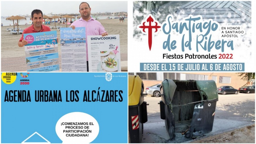 Imágenes de las noticias de San Pedro del Pinatar, San Javier, Los Alcázares y Torre Pacheco que comentamos con Víctor Manuel Moreno