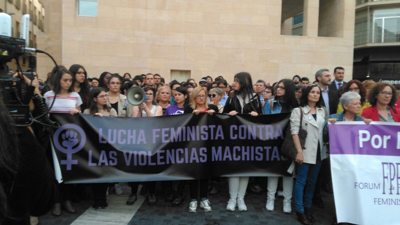 Concentración el pasado 26 de abril en Murcia contra la violencia machista