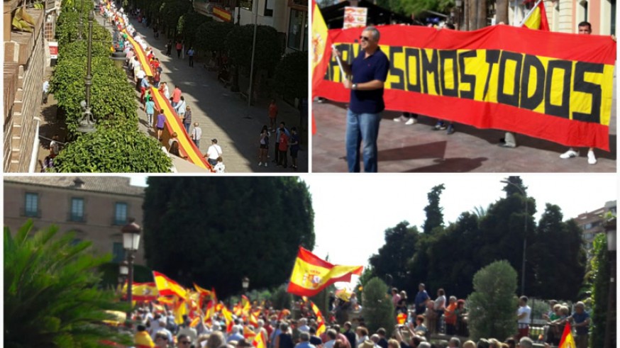 Miles de murcianos acuden a la llamada de la Fundación Denaes para la defensa de la unidad de España