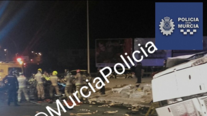 Accidente ocurrido la pasada Nochebuena en Murcia
