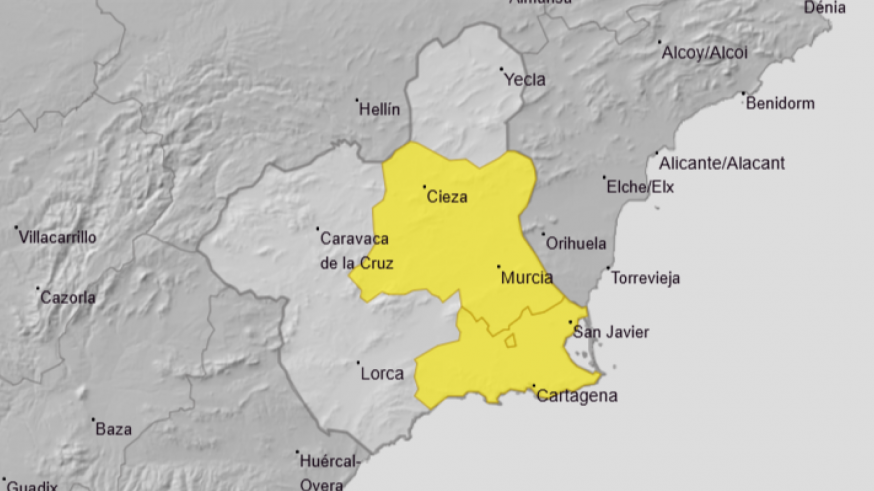 Activan el aviso amarillo por lluvias para este miércoles