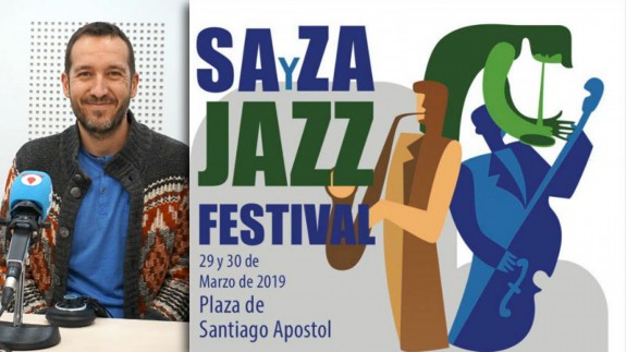Toni Peña y cartel del III SAyZA Jazz Festival