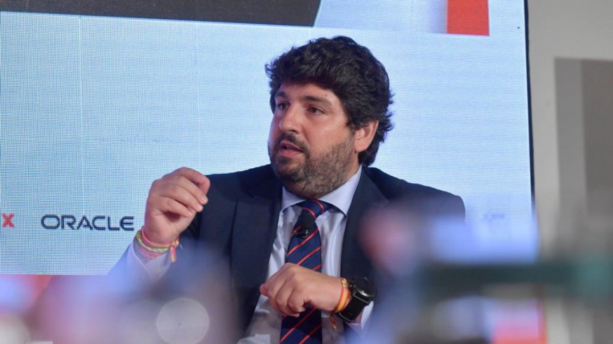 Fernando López Miras durante su intervención en las jornadas de 'El Economista'.