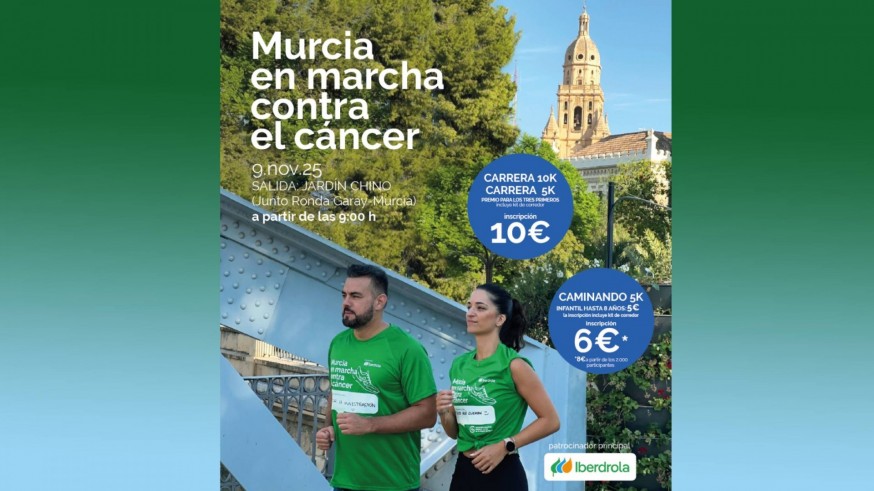 Murcia en marcha contra el Cáncer este 9 de noviembre