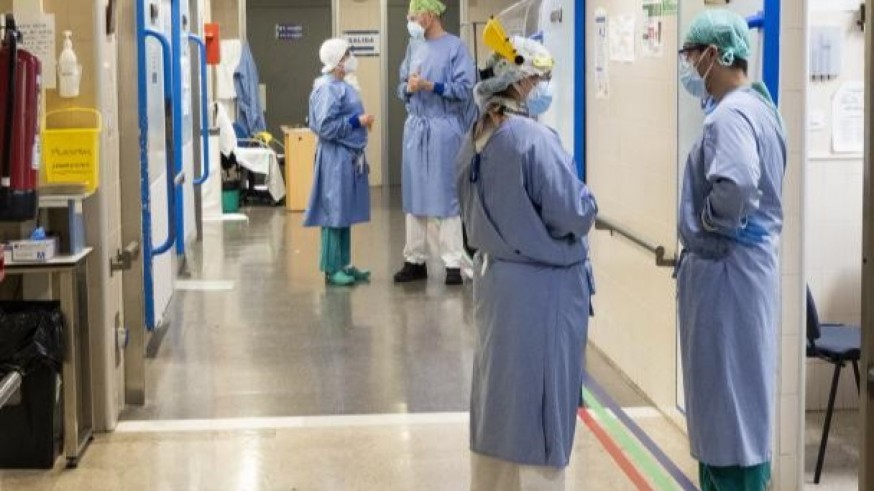 Imagen de un hospital en plena pandemia