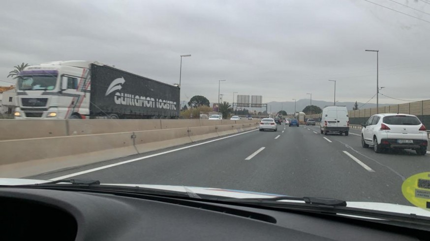 Tráfico en la Ronda Oeste de Murcia