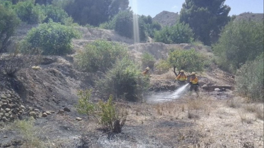 Extinguen un incendio agrícola en el paraje de Buyla, en Blanca 