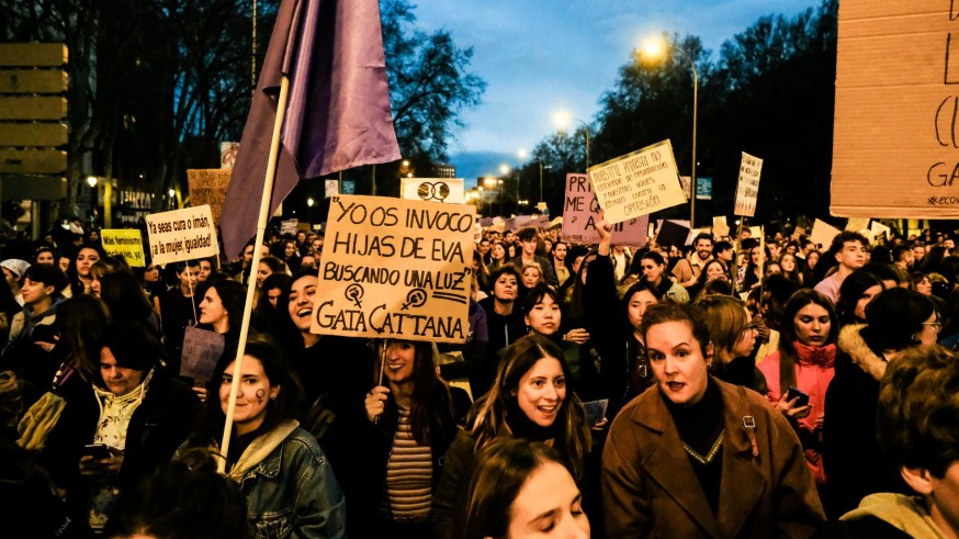 Manifestación por el 8-M el pasado año en Madrid
