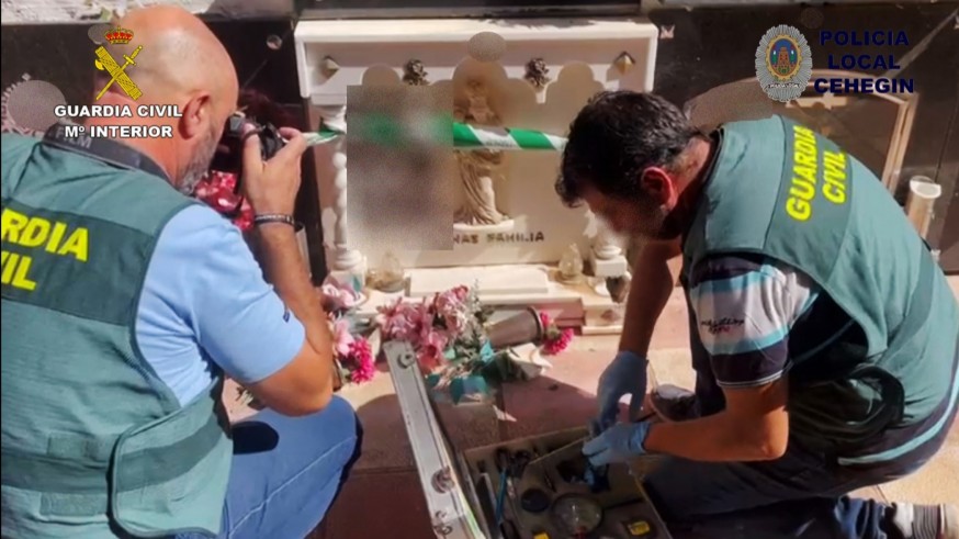 VIDEO | Esclarecen 80 robos cometidos en el cementerio parroquial de Cehegín