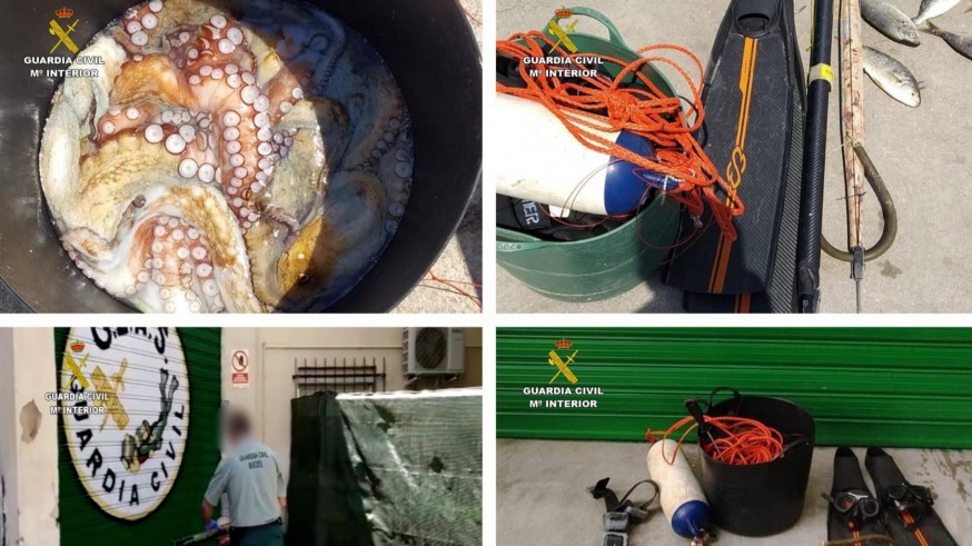 Detenido por saltarse el confinamiento para practicar pesca furtiva en Águilas y jactarse en redes sociales