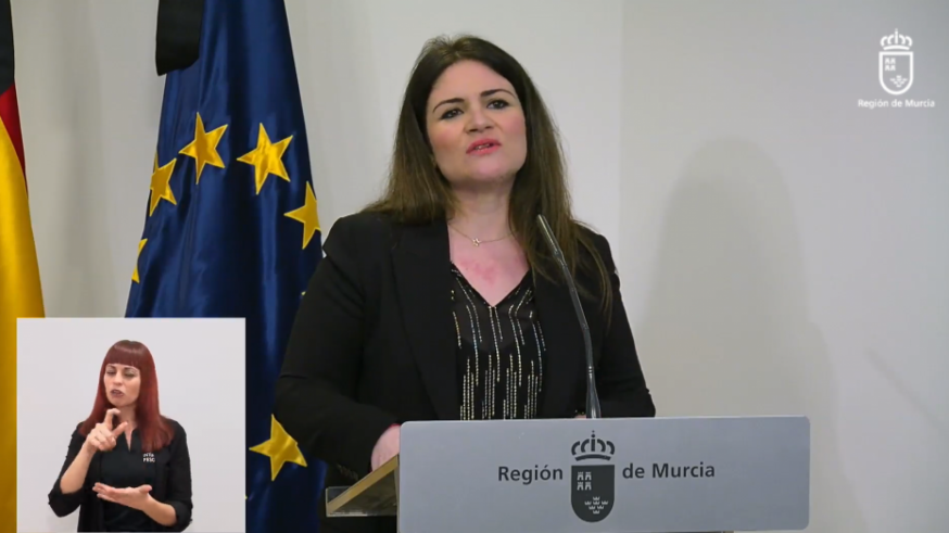 Esperanza Moreno en rueda de prensa. 