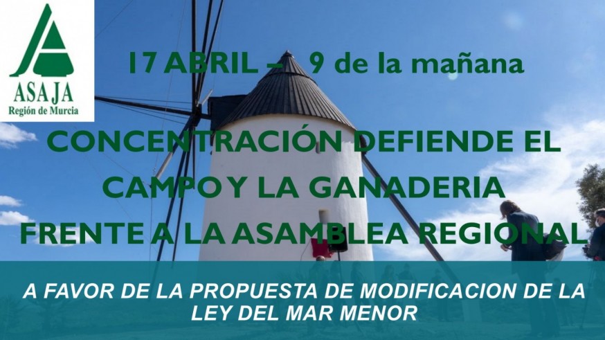 ASAJA convoca una nueva concentración frente a la Asamblea el 17 de abril