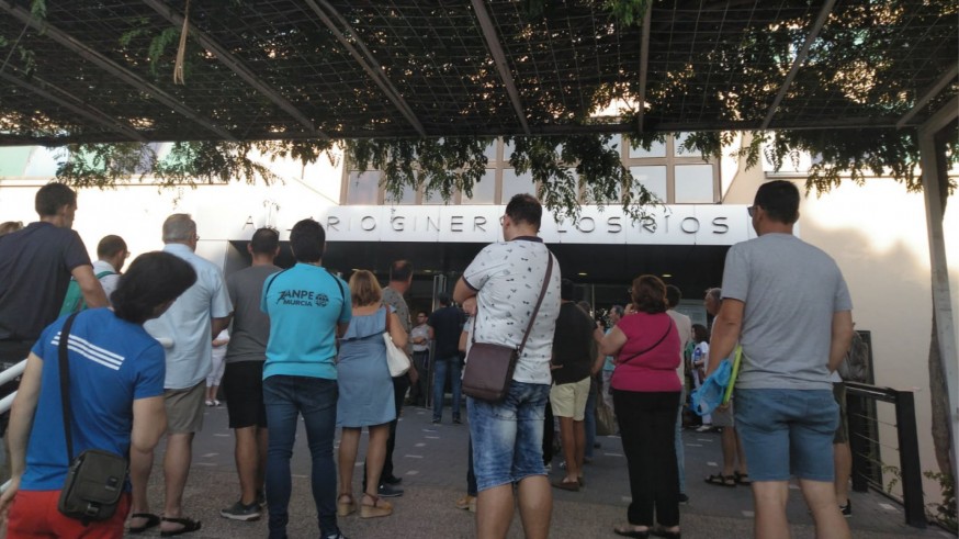 Aulario Giner de los Ríos esta mañana en Murcia