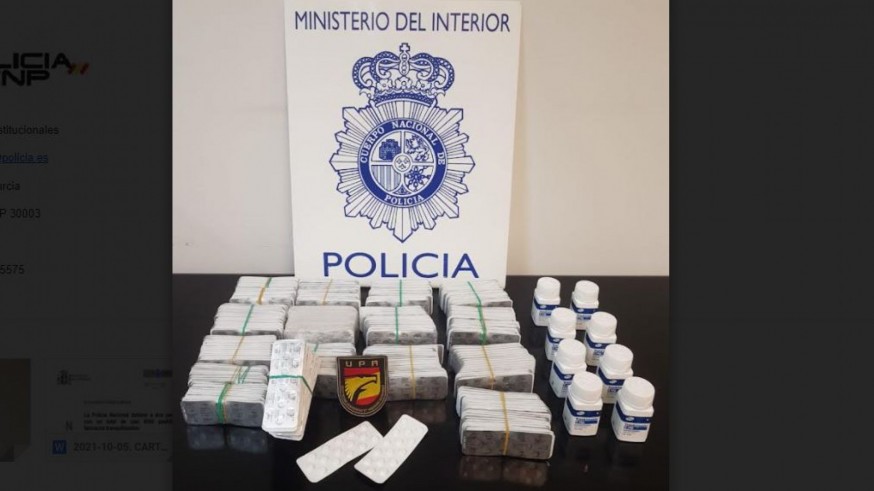 Fármacos interceptados. POLICÍA NACIONAL