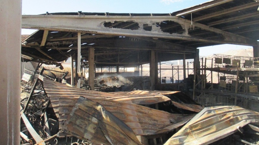 Se mantiene la vigilancia en la planta de residuos que ardió el viernes en el Valle de Escombreras