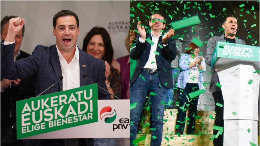 El PNV vuelve a ganar las elecciones vascas pero empata en escaños con EH Bildu