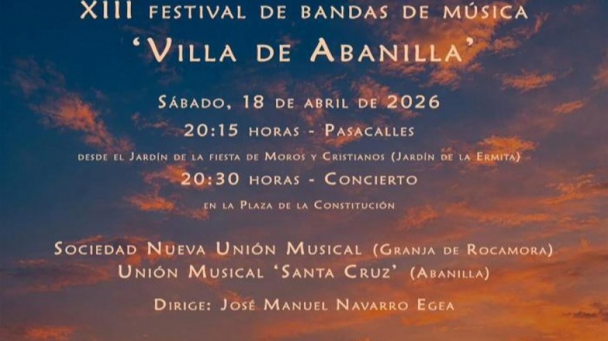 A bombo y platillo. XIII FESTIVAL DE BANDAS VILLA DE ABANILLA