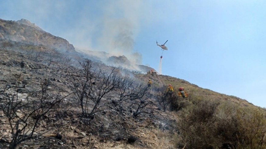 Declarado un incendio en las cuestas del Cedacero de Cartagena