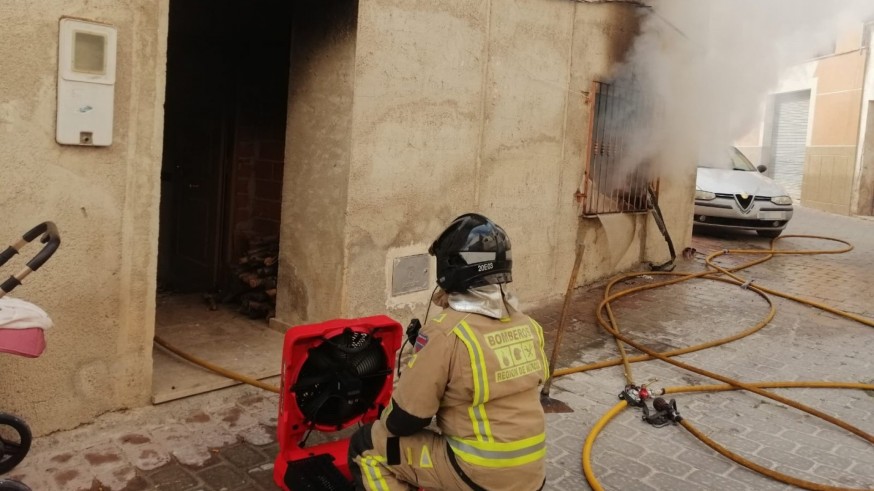 Arde el interior de una vivienda en el casco urbano de Cehegín