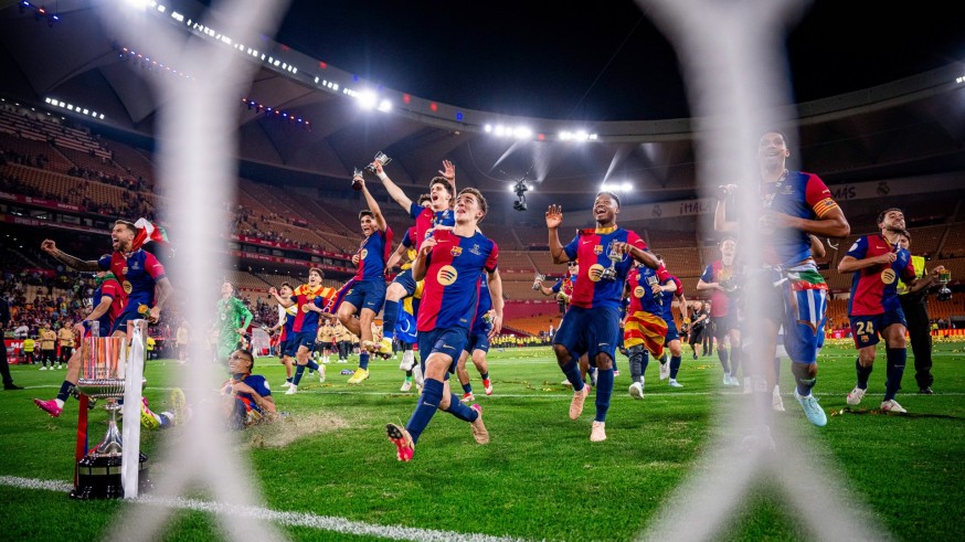 El FC Barcelona, campeón de la Copa del Rey tras superar (3-2) al Real Madrid en la prórroga