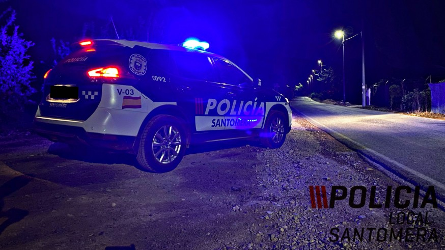 La policía de Santomera alertó anoche del accidente. Foto: twitter @PLSantomera