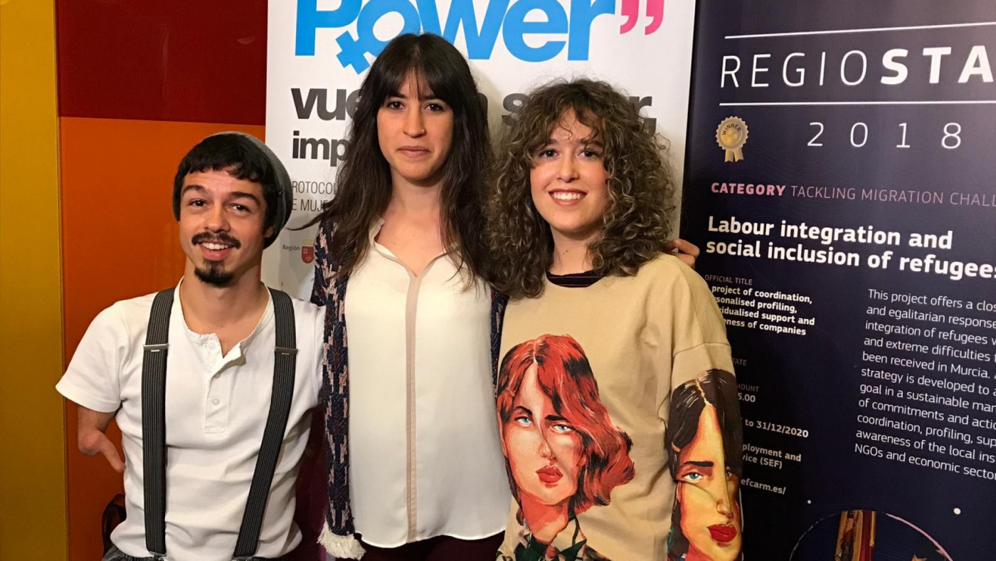Kevin Mancojo, Lorena Rosique y Ángela Molina en "Lánzate"