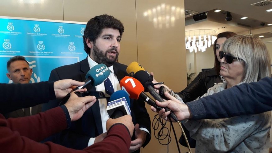 López Miras atiende a los medios en Torre Pacheco