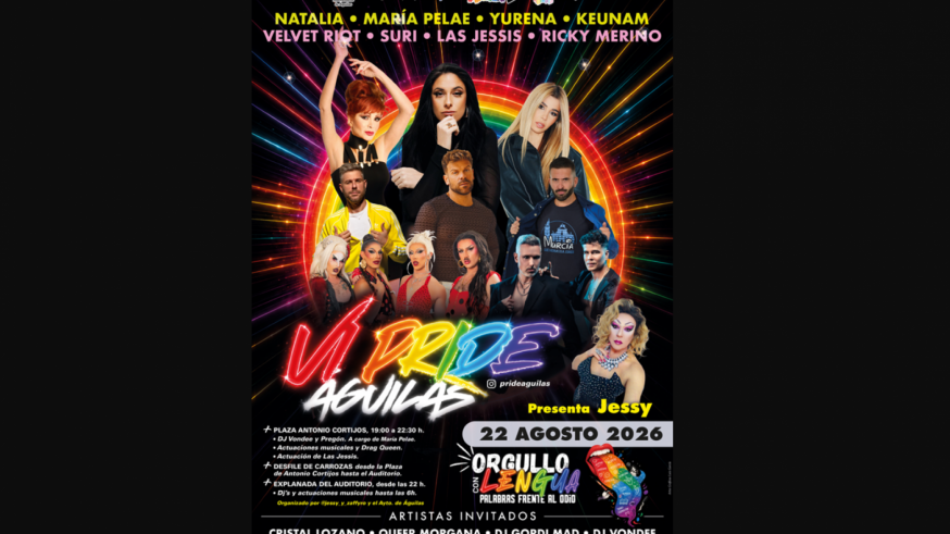 Águilas celebra su sexto Pride reivindicando la diversidad con el lema "palabras contra el odio"