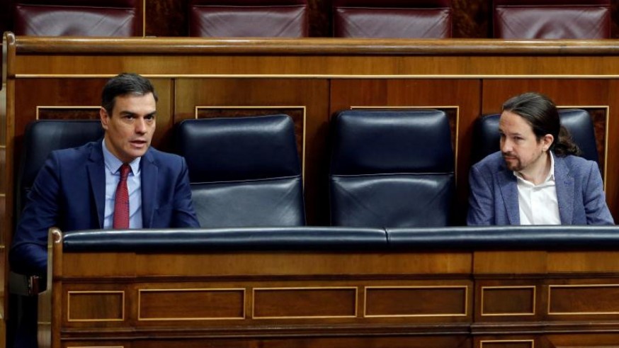 El presidente de Gobierno, Pedro Sánchez y el vicepresidente segundo, Pablo Iglesias (archivo). Europa Press